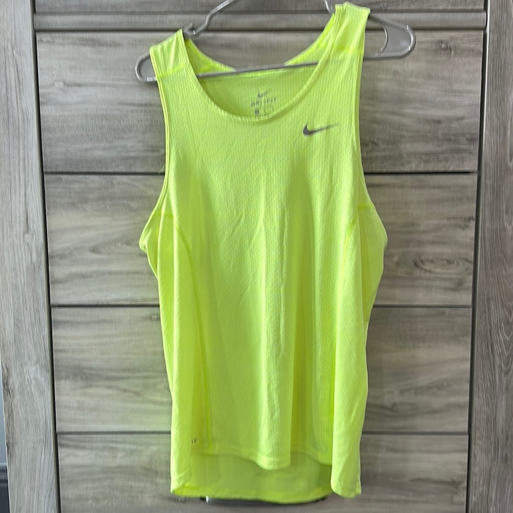Nike Neon Yellow Dri Fit Tank - M